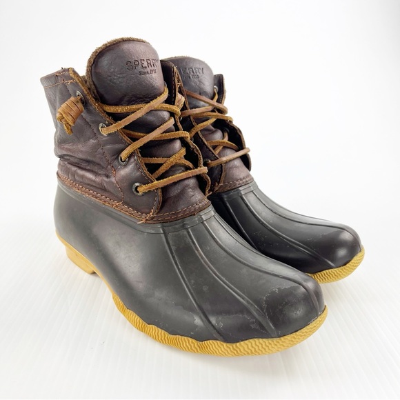 Sperry Top Sider Saltwater Waterproof Duck Ankle Boots Shoes - Picture 1 of 5